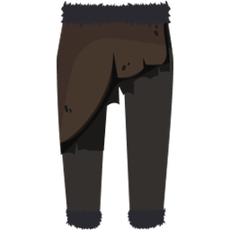 Wolf fur pants